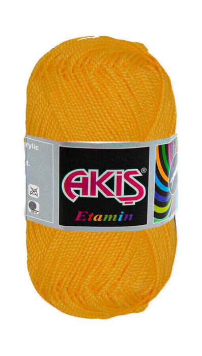 AKİŞ,ETAMİN 30 GR 704 CİVCİV SARI,EL ÖRGÜ İPLİKLERİ - 1