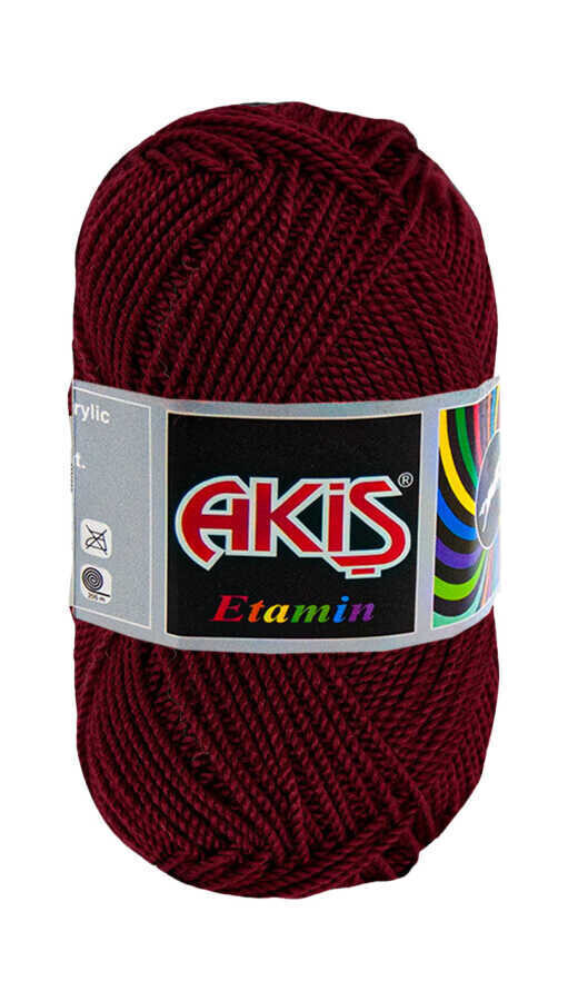 AKİŞ,ETAMİN 30 GR 707 BORDO,EL ÖRGÜ İPLİKLERİ 