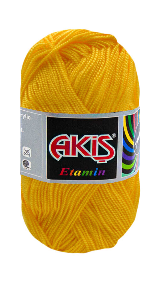 AKİŞ,ETAMİN 30 GR 713 CİVCİV SARI,EL ÖRGÜ İPLİKLERİ 