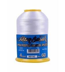 ALTINBAŞAK,100 GR POLYESTER 60 NO BEYAZ,POLYESTER İPLİKLER - 1