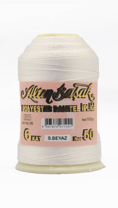 ALTINBAŞAK,100 GR POLYESTER ŞEKERBEYAZ,POLYESTER İPLİKLER - 1