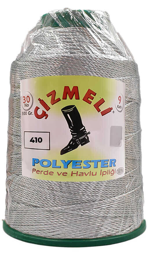 ÇİZMELİ,100 GR 20 NO 0410 AÇIK GRİ,POLYESTER İPLİKLER - 1