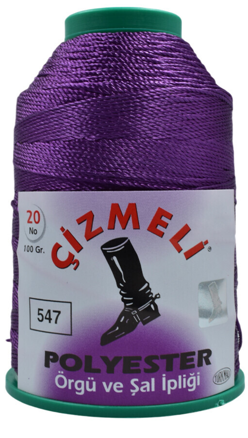 ÇİZMELİ,100 GR 20 NO 0547 MOR,POLYESTER İPLİKLER 