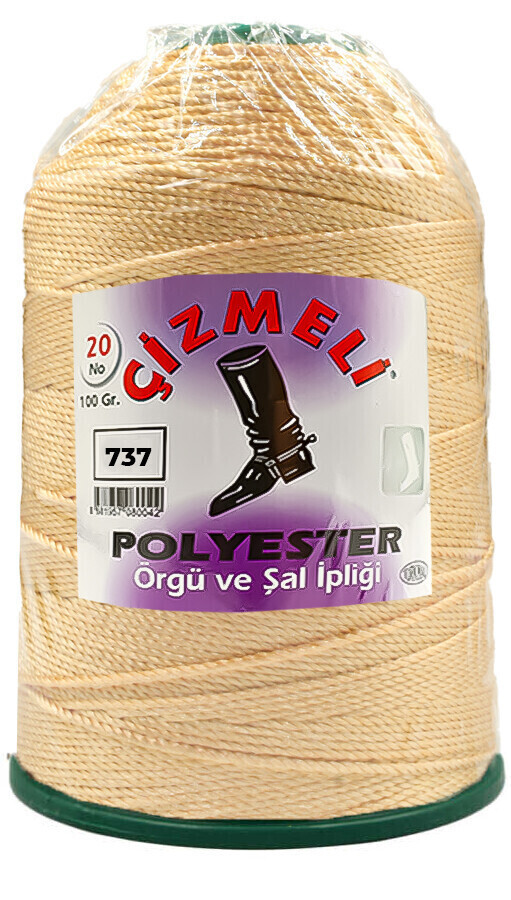 ÇİZMELİ,100 GR 20 NO 0737 SARI,POLYESTER İPLİKLER 