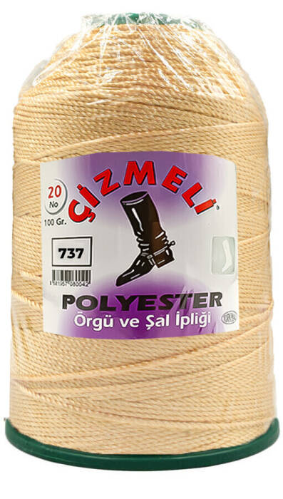 ÇİZMELİ,100 GR 20 NO 0737 SARI,POLYESTER İPLİKLER - 1