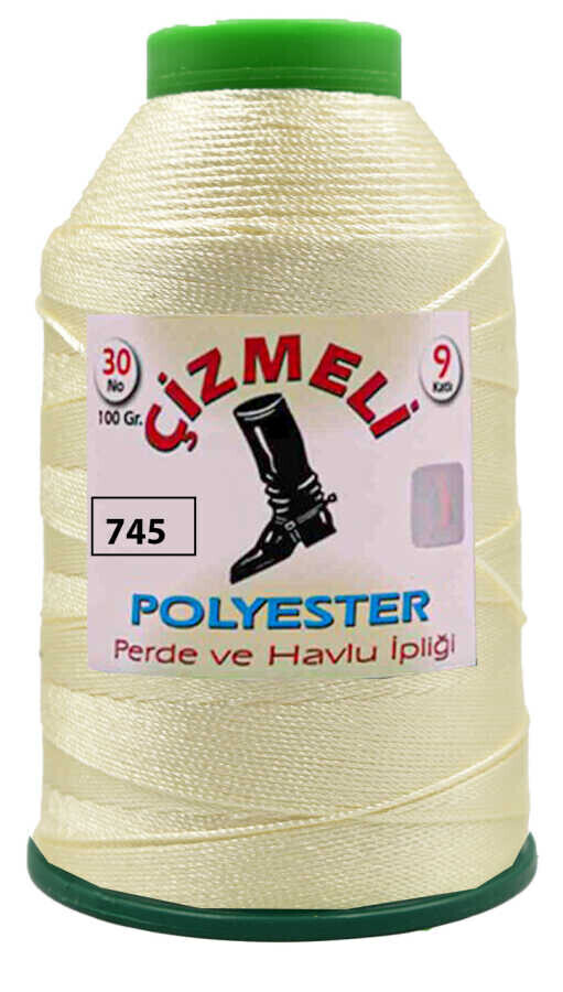 ÇİZMELİ,100 GR 20 NO 0745 AÇIK GRİ,POLYESTER İPLİKLER 