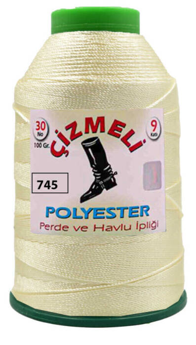 ÇİZMELİ,100 GR 20 NO 0745 AÇIK GRİ,POLYESTER İPLİKLER - 1