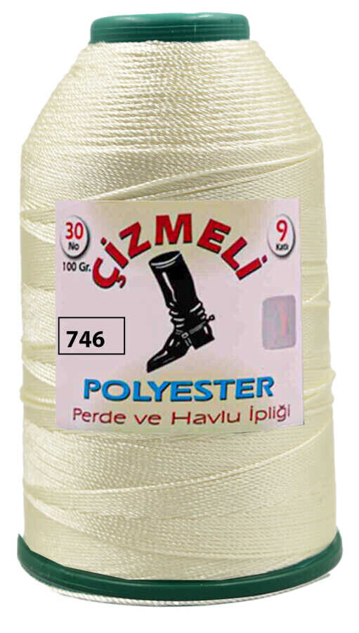 ÇİZMELİ,100 GR 20 NO 0746 KREM,POLYESTER İPLİKLER 