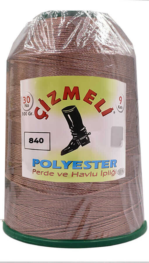 ÇİZMELİ,100 GR 20 NO 0840 AÇIK KAHVE,POLYESTER İPLİKLER 