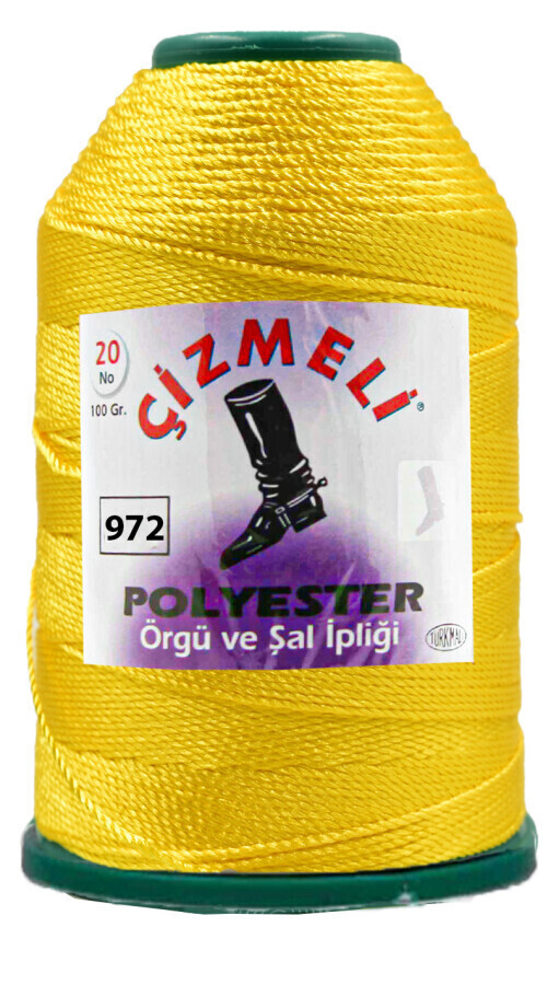 ÇİZMELİ,100 GR 20 NO 0972 CİVCİV SARI,POLYESTER İPLİKLER 