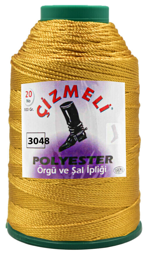 ÇİZMELİ,100 GR 20 NO 3048 HARDAL,POLYESTER İPLİKLER 