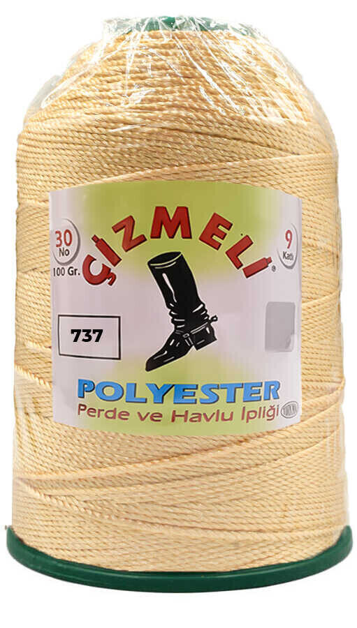 ÇİZMELİ,100 GR 30 NO 0737 SARI,POLYESTER İPLİKLER 