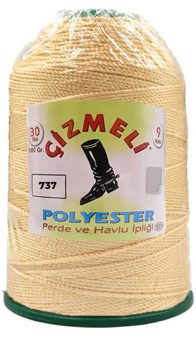 ÇİZMELİ,100 GR 30 NO 0737 SARI,POLYESTER İPLİKLER - 1