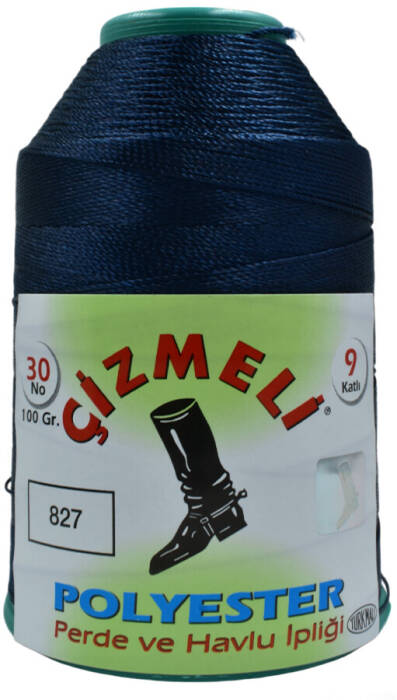 ÇİZMELİ,100 GR 30 NO 0827 LACİVERT,POLYESTER İPLİKLER - 1