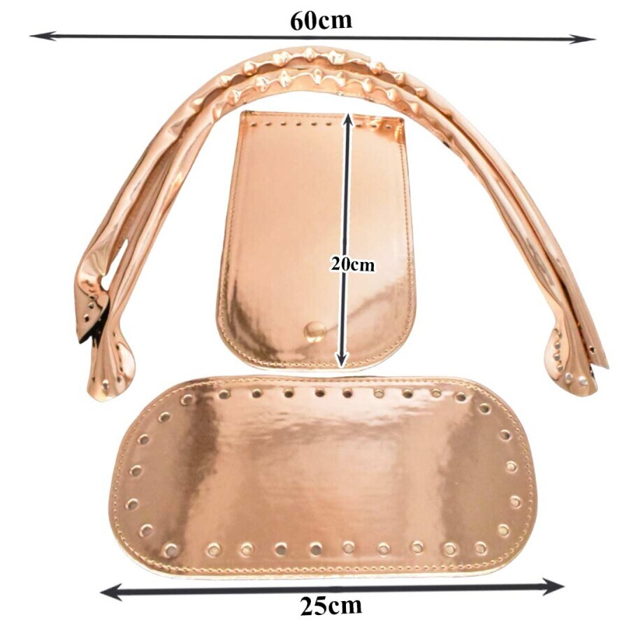 GORA,PARLAK ÇANTA SET 3 PARÇA [SAP+KAPAK+TABAN],ÇANTA MALZEMELERİ - 6