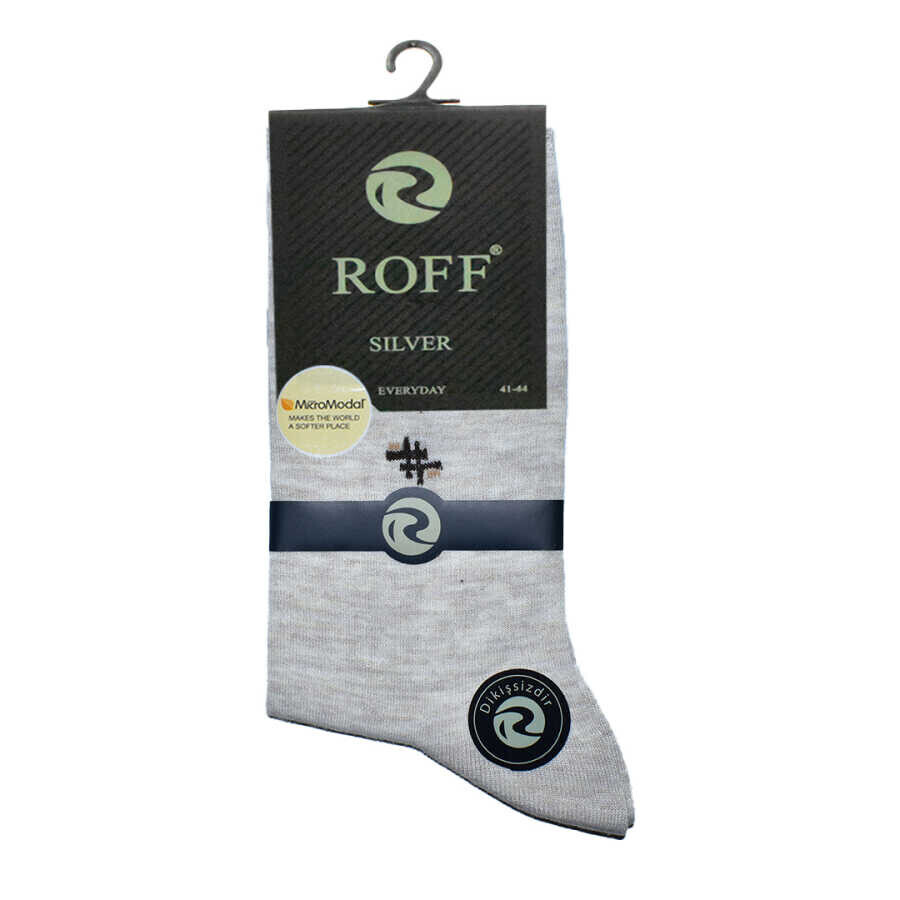 ROFF,PETRA SILVER MICRO MODAL ERKEK ÇORABI,ÇORAP - 2