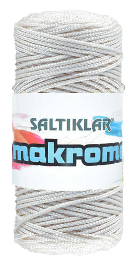 SALTIKLAR,POLYESTER MAKROME 0010 BEYAZ,EL ÖRGÜ İPLİKLERİ 