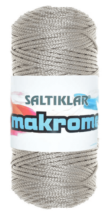 SALTIKLAR,POLYESTER MAKROME 0034 GRİ,EL ÖRGÜ İPLİKLERİ - 1