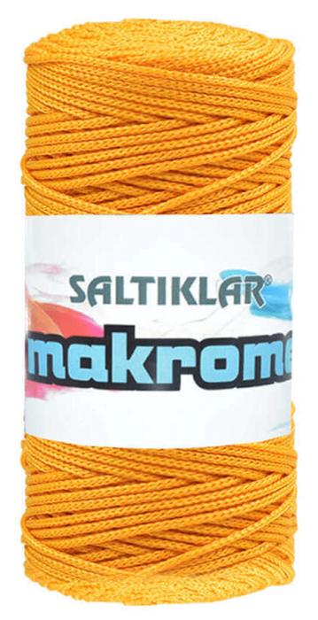 SALTIKLAR,POLYESTER MAKROME 0058 KOYU SARI,EL ÖRGÜ İPLİKLERİ - 1