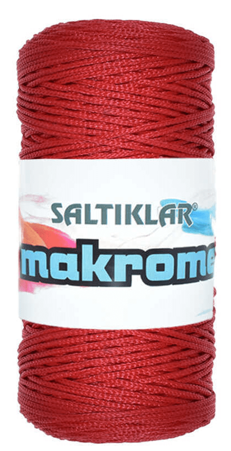 SALTIKLAR,POLYESTER MAKROME 0100 KIRMIZI,EL ÖRGÜ İPLİKLERİ 