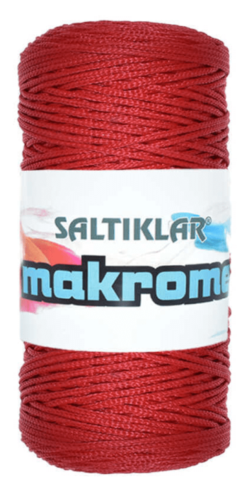 SALTIKLAR,POLYESTER MAKROME 0100 KIRMIZI,EL ÖRGÜ İPLİKLERİ - 1