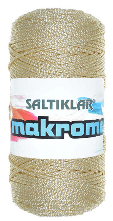 SALTIKLAR,POLYESTER MAKROME 0230 AÇIK BEJ,EL ÖRGÜ İPLİKLERİ 