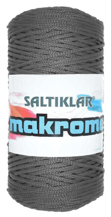 SALTIKLAR,POLYESTER MAKROME 0423 KOYU GRİ,EL ÖRGÜ İPLİKLERİ - 1