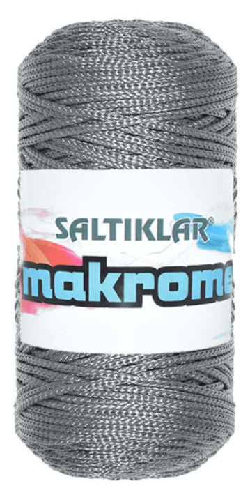 SALTIKLAR,POLYESTER MAKROME 0430 ORTA GRİ ,EL ÖRGÜ İPLİKLERİ - 1