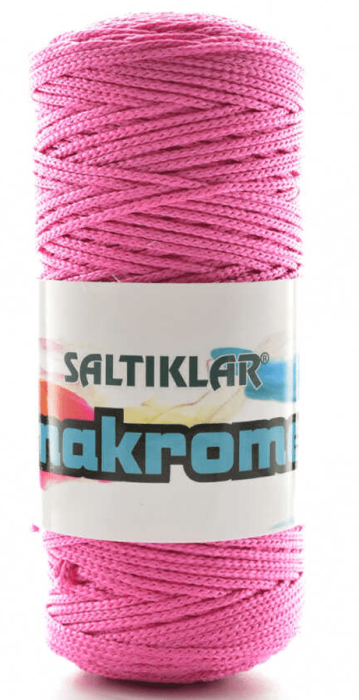 SALTIKLAR,POLYESTER MAKROME 1538 ÇİNGENE PEMBE,EL ÖRGÜ İPLİKLERİ - 1