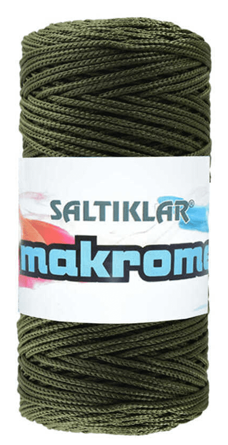 SALTIKLAR,POLYESTER MAKROME 2860 HAKİ YEŞİL,EL ÖRGÜ İPLİKLERİ 