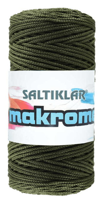 SALTIKLAR,POLYESTER MAKROME 2860 HAKİ YEŞİL,EL ÖRGÜ İPLİKLERİ - 1