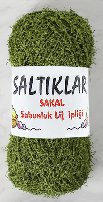 SALTIKLAR,SABUNLUK 0047 ÇİM YEŞİLİ,EL ÖRGÜ İPLİKLERİ - 1