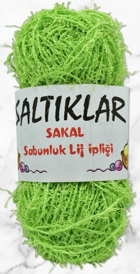 SALTIKLAR,SABUNLUK 0104 ELMA YEŞİLİ,EL ÖRGÜ İPLİKLERİ 