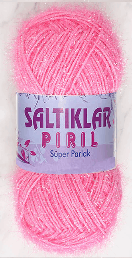 SALTIKLAR,SİMLİ KRİSTAL 0014 GÜL PEMBE,EL ÖRGÜ İPLİKLERİ 