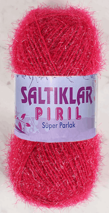 SALTIKLAR,SİMLİ KRİSTAL 0022 KOYU FUŞYA,EL ÖRGÜ İPLİKLERİ - 1