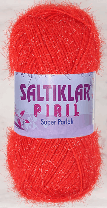 SALTIKLAR,SİMLİ KRİSTAL 0025 AÇIK KIRMIZI,EL ÖRGÜ İPLİKLERİ - 1