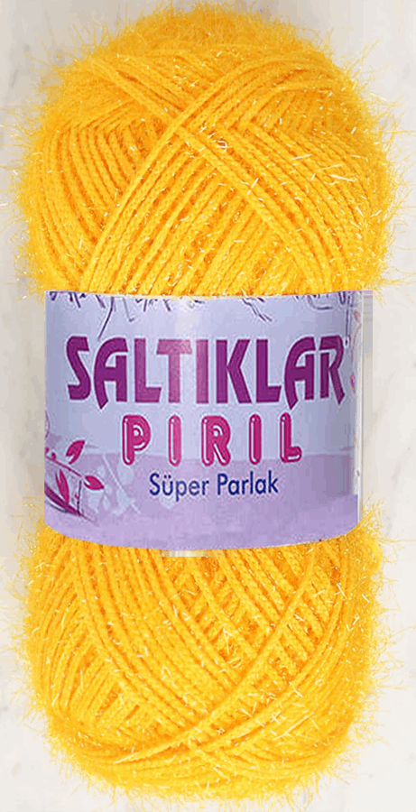 SALTIKLAR,SİMLİ KRİSTAL 0075 KOYU SARI,EL ÖRGÜ İPLİKLERİ 