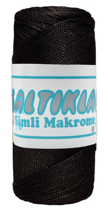 SALTIKLAR,SİMLİ POLYESTER MAKROME RS 0060 SİYAH,EL ÖRGÜ İPLİKLERİ - 1