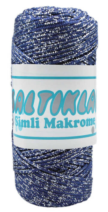 SALTIKLAR,SİMLİ POLYESTER MAKROME SG 0370 LACİVERT,EL ÖRGÜ İPLİKLERİ - 1