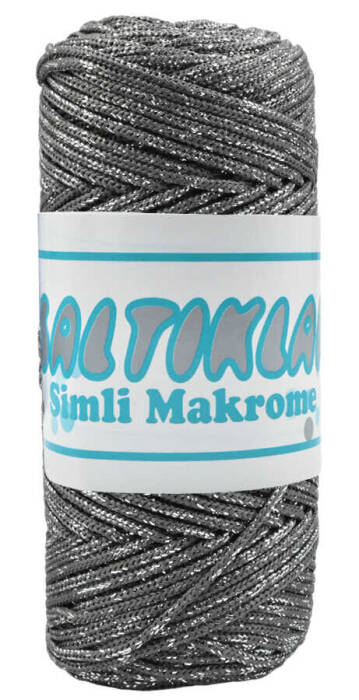 SALTIKLAR,SİMLİ POLYESTER MAKROME SG 0420 AÇIK GRİ,EL ÖRGÜ İPLİKLERİ - 1