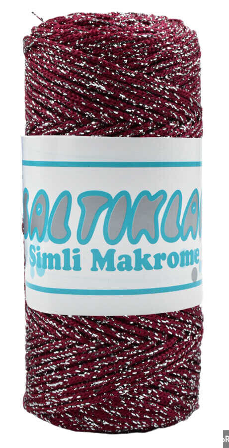 SALTIKLAR,SİMLİ POLYESTER MAKROME SG 1560 BORDO,EL ÖRGÜ İPLİKLERİ 