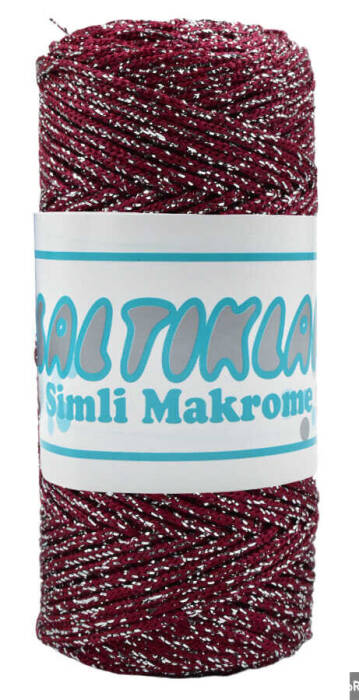 SALTIKLAR,SİMLİ POLYESTER MAKROME SG 1560 BORDO,EL ÖRGÜ İPLİKLERİ - 1