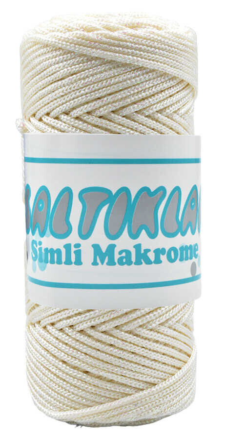 SALTIKLAR,SİMLİ POLYESTER MAKROME SS 0271 KREM,EL ÖRGÜ İPLİKLERİ 