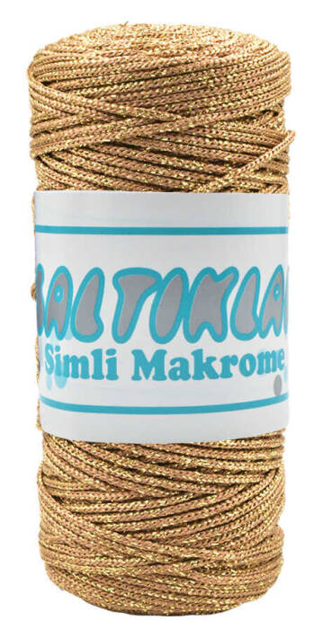 SALTIKLAR,SİMLİ POLYESTER MAKROME SS 0576 ORTA KAHVE,EL ÖRGÜ İPLİKLERİ - 1