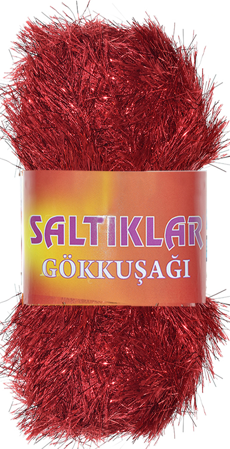 SALTIKLAR,SİMLİ YUMOŞ 0024 KOYU KIRMIZI,EL ÖRGÜ İPLİKLERİ 