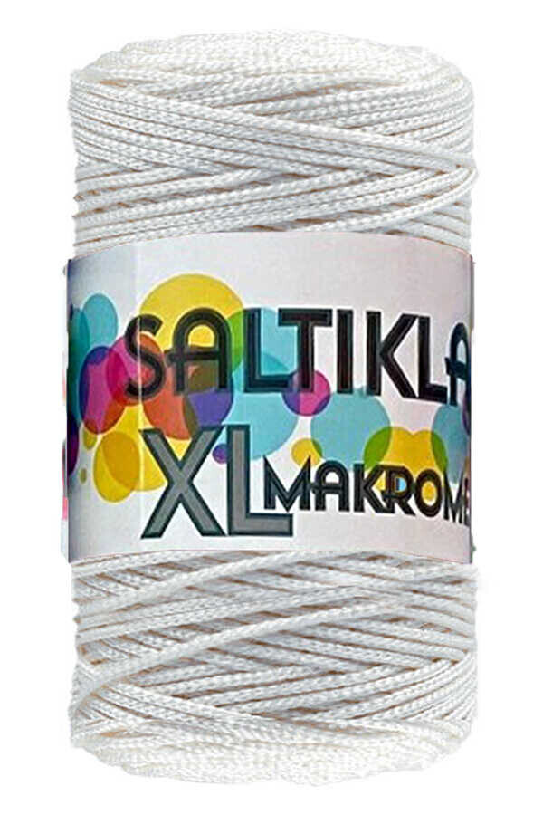 SALTIKLAR,XL MAKROME 0010 BEYAZ,EL ÖRGÜ İPLİKLERİ 