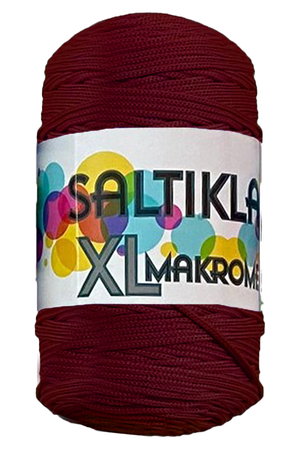 SALTIKLAR,XL MAKROME 1560 BORDO,EL ÖRGÜ İPLİKLERİ 