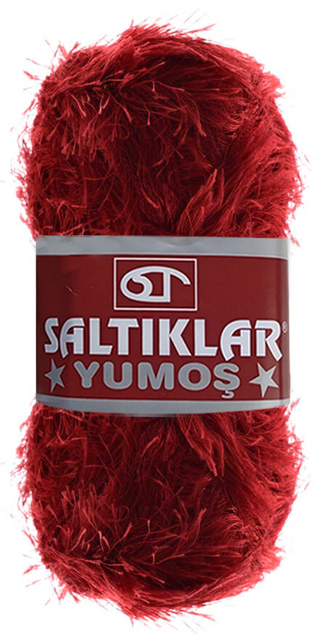 SALTIKLAR,YUMOŞ 0024 KOYU KIRMIZI,EL ÖRGÜ İPLİKLERİ 