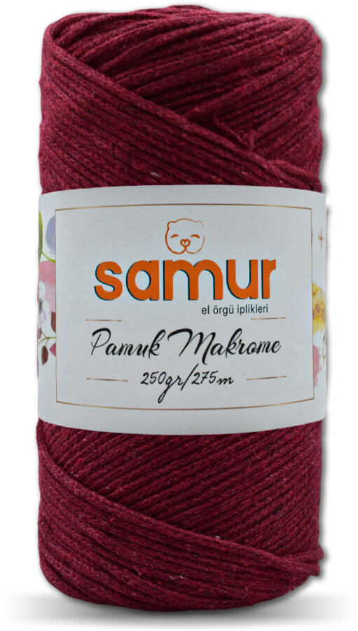 SAMUR,PAMUK MAKROME S04 BORDO,EL ÖRGÜ İPLİKLERİ 