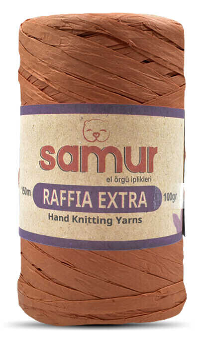 SAMUR,RAFFİA EXTRA 05 KİREMİT,EL ÖRGÜ İPLİKLERİ 